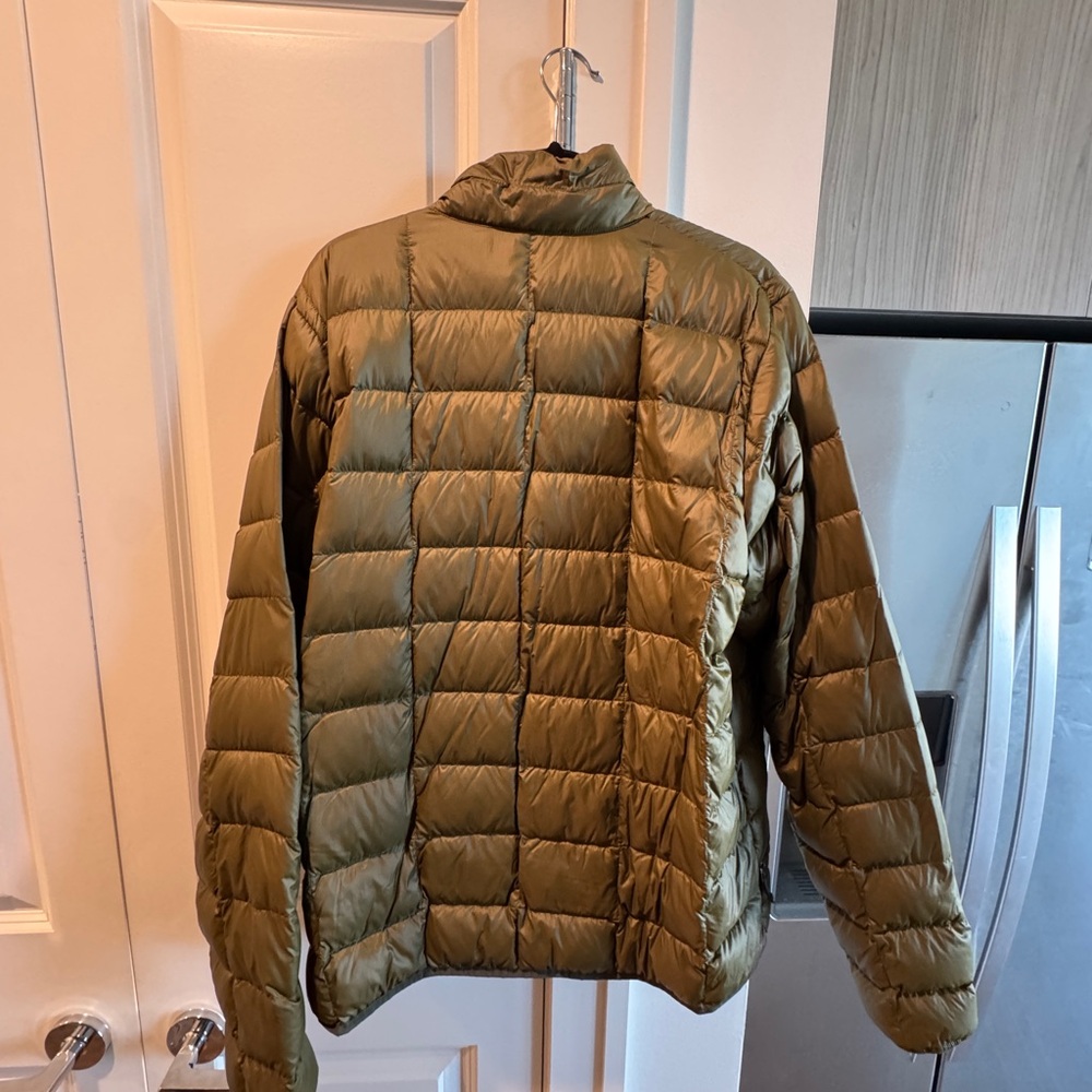 REI Down Jacket Olive Green Quilted Women's Jacket
